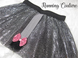 Sad donkey inspired sparkle women's running skirt