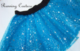 Snow queen/princess inspired women's sparkle running skirt