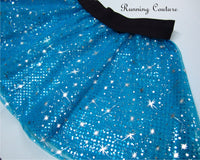 Snow queen/princess inspired women's sparkle running skirt