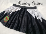 Poison Apple Evil Queen Villain inspired women's velvet running skirt