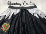 Poison Apple Evil Queen Villain inspired women's velvet running skirt