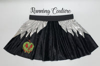 Poison Apple Evil Queen Villain inspired women's velvet running skirt