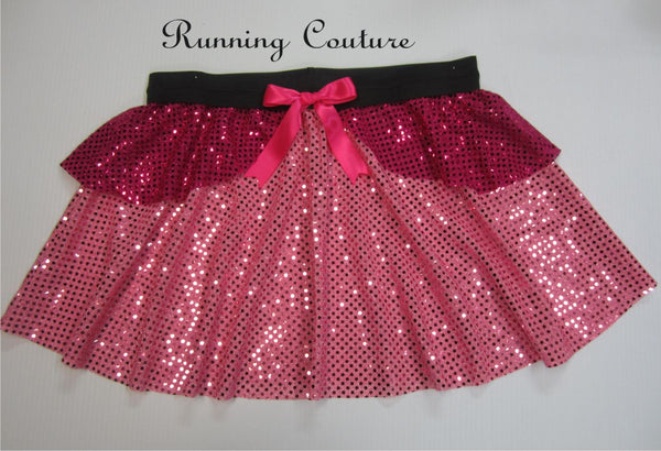 Fairy Flora inspired sparkle women's running skirt