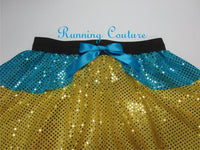 Flounder inspired sparkle women's running skirt