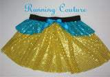 Flounder inspired sparkle women's running skirt