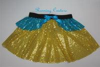 Flounder inspired sparkle women's running skirt