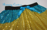 Flounder inspired sparkle women's running skirt