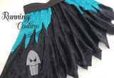 Hades inspired women's velvet running skirt