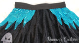 Hades inspired women's velvet running skirt