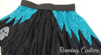 Hades inspired women's velvet running skirt