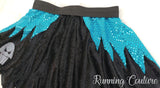 Hades inspired women's velvet running skirt