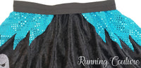 Hades inspired women's velvet running skirt