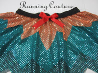 Rooster inspired women's sparkle running skirt