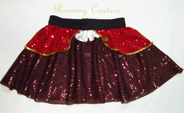 Pirate Hook Villain inspired women's sparkle running skirt