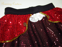 Pirate Hook Villain inspired women's sparkle running skirt