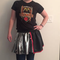 Captain Silver troop inspired women's metallic/shimmery running skirt