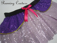 Rapunzel inspired women's sparkle running skirt