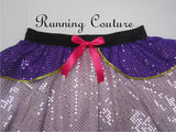 Rapunzel inspired women's sparkle running skirt