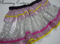 Mrs. Potts inspired sparkle women's running skirt