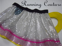 Chip mug inspired sparkle women's running skirt