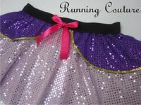 Rapunzel inspired women's sparkle running skirt