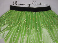 Tinker Fairy or Mike Monster university Inspired women's metallic running skirt