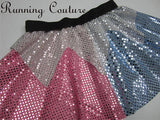 Blue and Pink Sleepy princess inspired women's sparkle running skirt