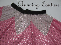 Pink Sleeping Princess inspired women's sparkle running skirt