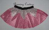 Pink Sleeping Princess inspired women's sparkle running skirt