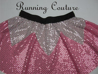 Pink Sleeping Princess inspired women's sparkle running skirt