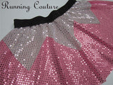 Pink Sleeping Princess inspired women's sparkle running skirt