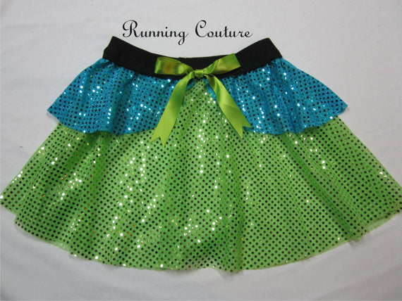 Drizella midnight glass slipper stepsister inspired sparkle women's running skirt