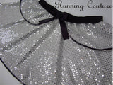 White trooper inspired women's sparkle running skirt