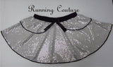 White trooper inspired women's sparkle running skirt