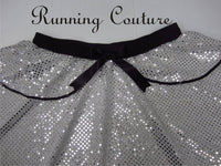 White trooper inspired women's sparkle running skirt