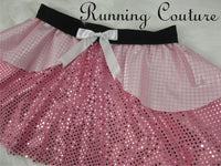 Pink Sleeping Princess inspired women's sparkle running skirt