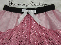 Pink Sleeping Princess inspired women's sparkle running skirt