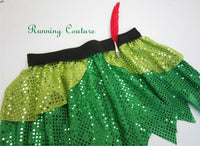 Peter Pan inspired sparkle women's running skirt