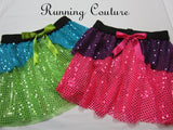 Drizella midnight glass slipper stepsister inspired sparkle women's running skirt