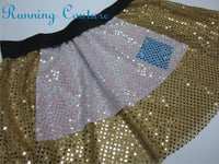 Peasant Glass slipper princess inspired sparkle women's running skirt