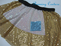 Peasant Glass slipper princess inspired sparkle women's running skirt