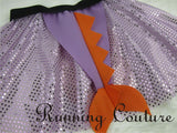 Figment inspired women's sparkle running skirt. Dragon