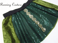 Elanor inspired sparkle/velvet women's running skirt