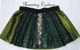 Elanor inspired sparkle/velvet women's running skirt