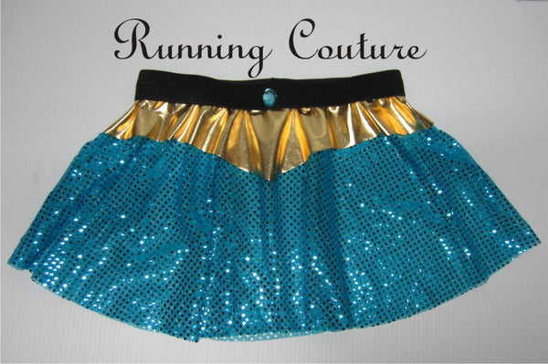 Arabian Night Princess inspired sparkle women's running skirt