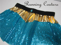 Arabian Night Princess inspired sparkle women's running skirt