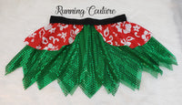 Hawaiian inspired women's sparkle running skirt