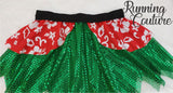 Hawaiian inspired women's sparkle running skirt