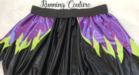 2X/3X Maleficent inspired women's shimmer/metallic running skirt