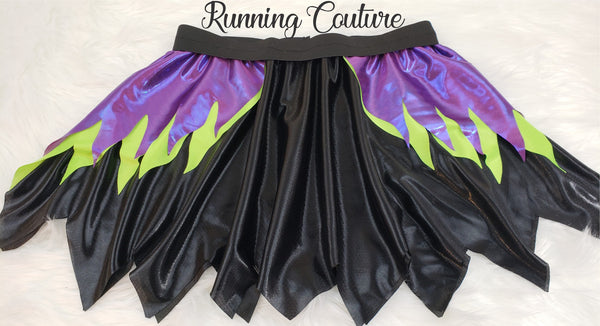 Maleficent inspired women's running skirt